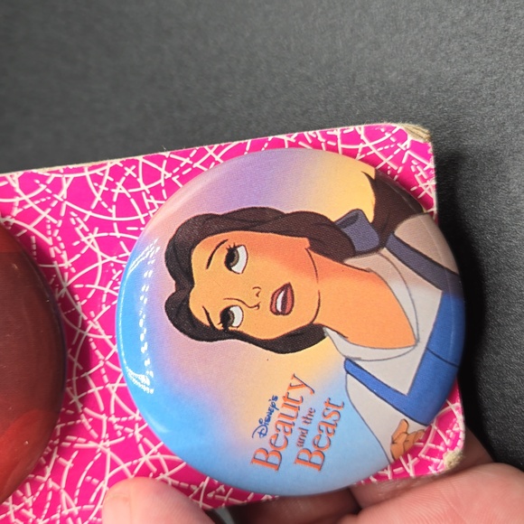 Vintage 1992 Fun Button Collector Packs Beauty and The Beast & Aladdin Buttons - Picture 7 of 11